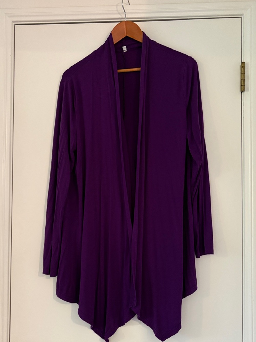 Purple Open-Front Women's Lightweight Cardigan